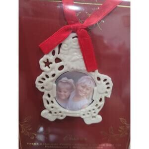 Lenox American Porcelain‎ Christmas Ornament Santa with Picture Frame #5